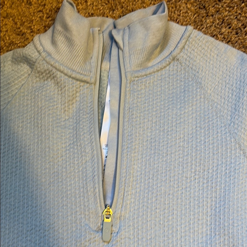 Lululemon Athletica Light Blue Engineered Warmth Half Zip - Picture 9 of 10
